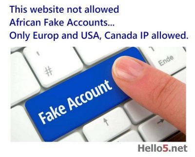 This website not allowed Fake African Accounts, only europa, usa and canada IP allowed. Please, Fill in your account correctly... #hello5 #ilkok #hello5dating #ilkokdating