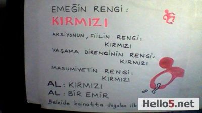 Emeğin  , aşkın ,  gücün  rengi  ne  olabilir ?