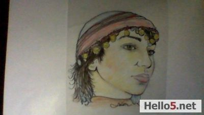 Köylü kızı  resim  çalışması .