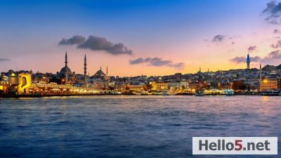 Panoramic of istanbul city at night #istanbul