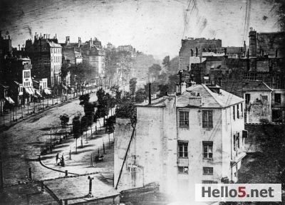 A Photo from the year 1838 Paris, France taken by Louis Daguerre.