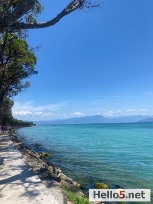 Enjoying the beautiful coastline.